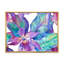 Turquoise et orchidée mauve - peinture sur toile-67232662-67232672