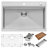 Ruvati 33 x 22 inch Workstation  Drop-in  Rounded Corners Stainless Steel Kitchen Sink