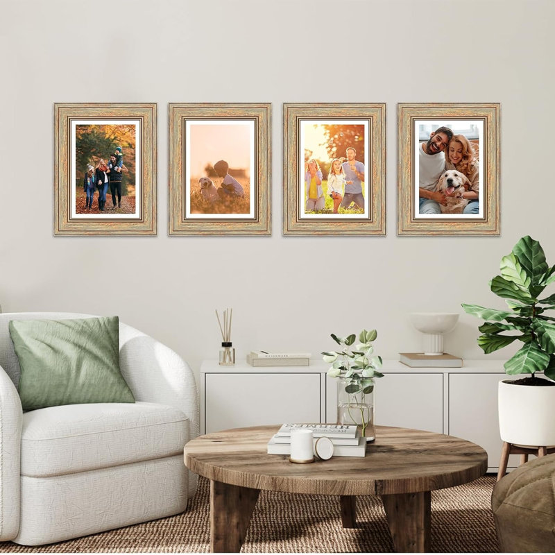 Ensemble de cadres photo 5 x 7 bruns