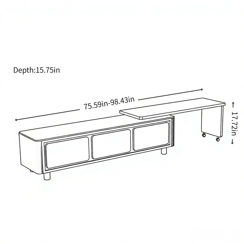 Simple and Creative Cream-style TV Cabinet, White