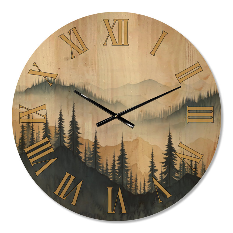 Horloge murale scandinave Golden Mist, Large