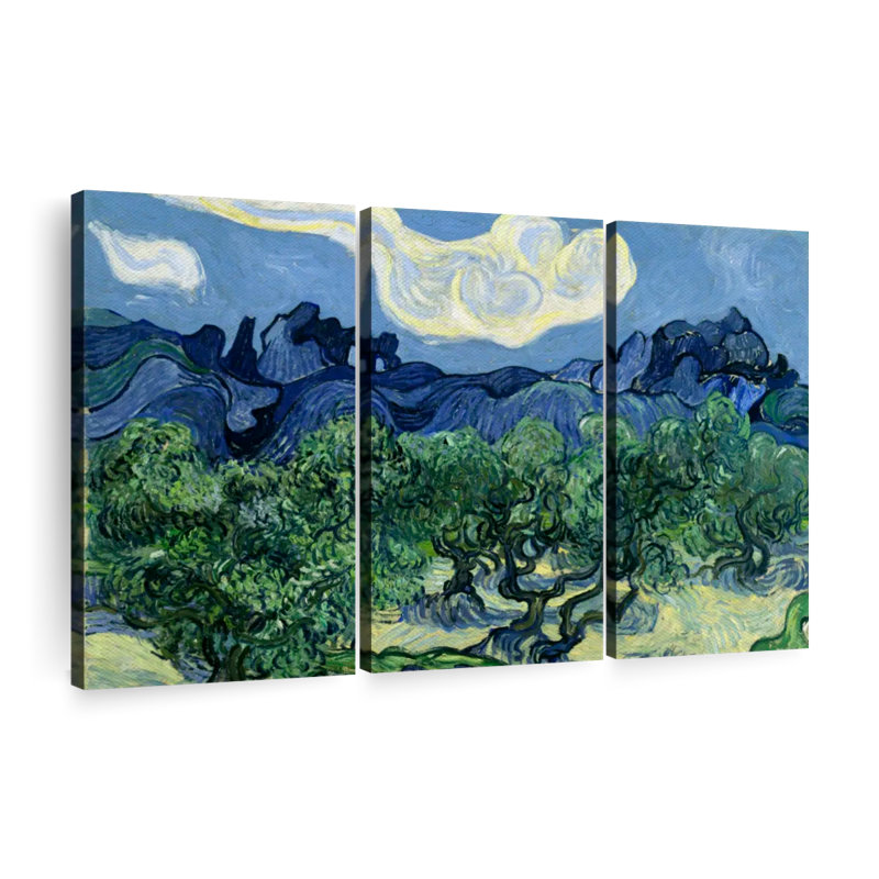 «The Olive Trees» sur, H 32 po x l 50 po