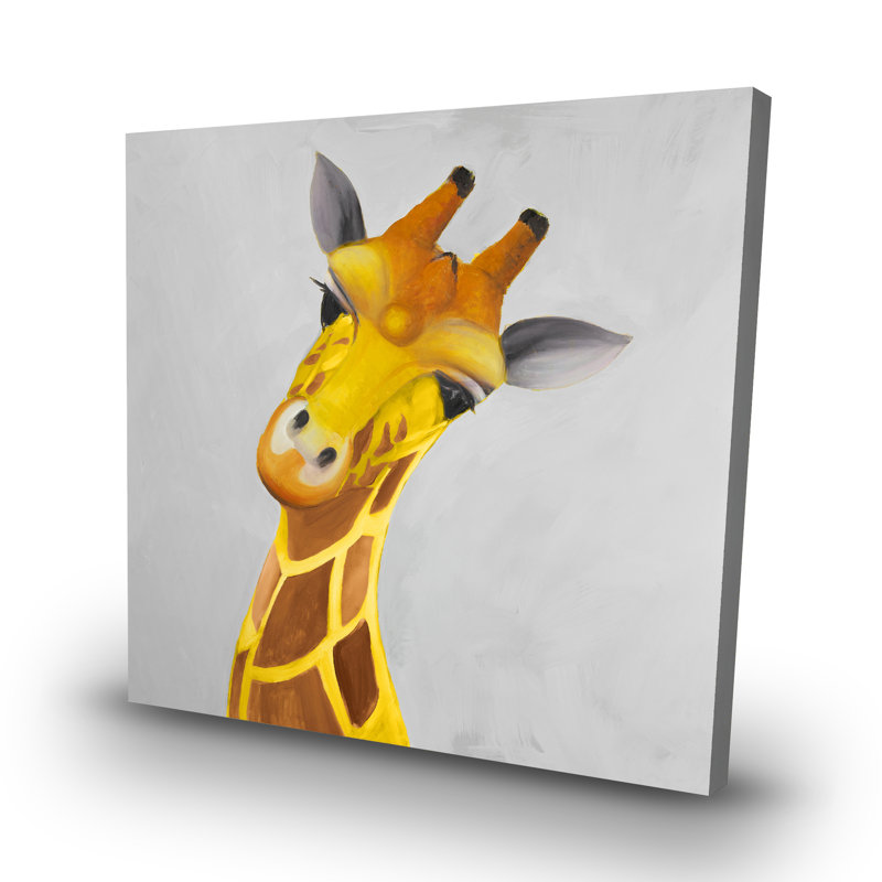 Curious giraffe - 32"x32" art on canvas