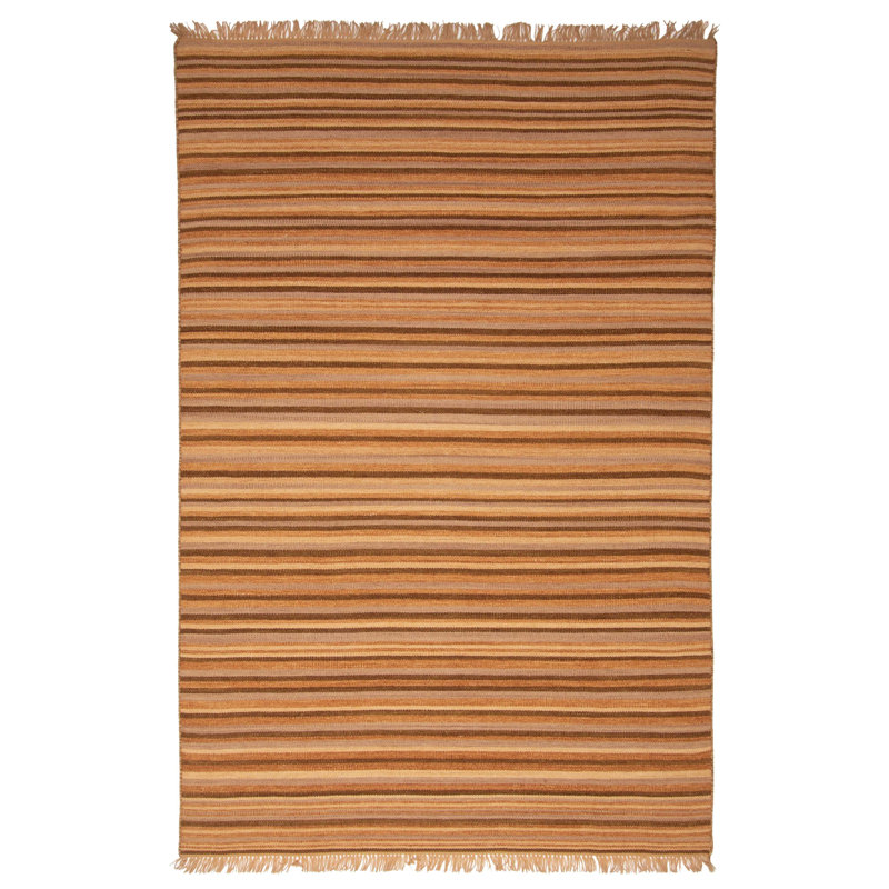 Kilim Feickert brun clair 5 pi 4 po x 8 pi 2 po