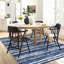 Tapis bleu / blanc en polyester tissé à la machine Yader Southwestern-1248571931