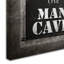 « welcome of man cave warning », art textuel sur toile tendue-21936980
