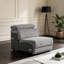Fauteuil sans accoudoirs moderne en tissu Aarunya