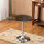 Table ajustable noire - Bureau en bois et métal à hauteur de vérin à gaz de 24 po de diamètre avec base supérieure x H 26 po à 36 po de style moderne
