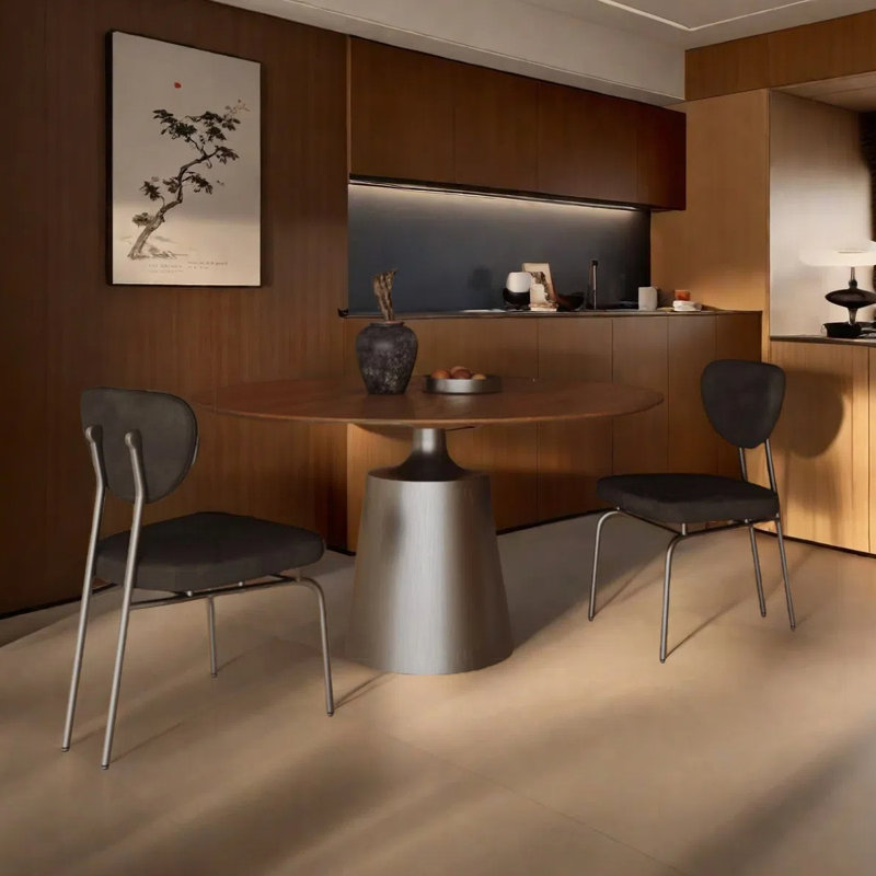 Small-sized round dining table