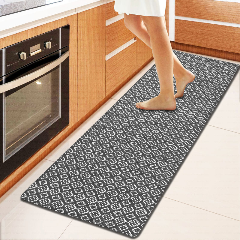 Tapis anti-fatigue rembourré Abdurraheem, Gris foncé