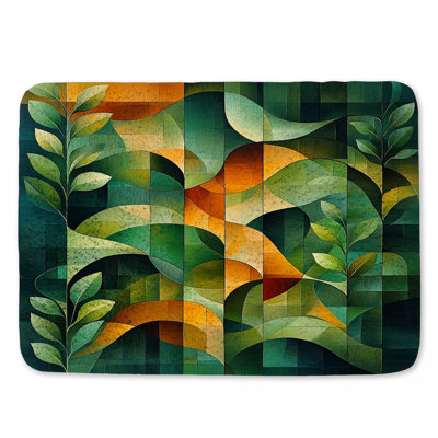 Tapis de salle de bain feuille feuille