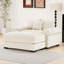 Fauteuil de 54 po avec siège profond et siège profond rembourré en chenille de 54 po avec repose-pieds pour salon, chambre à coucher et salon-891246787