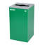 Ensemble de poubelle à recyclage ouverte en acier 29 gallons avec couvercle carré, mixte et circulaire