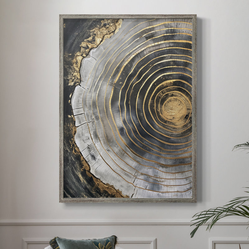 ABSTRACT Series CCL XXII, reproduction encadrée - bois massif, H 11 po x l 9 po
