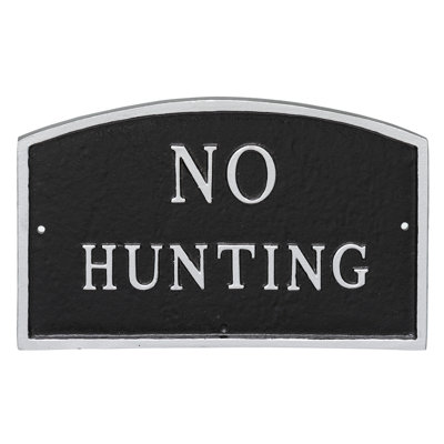 Plaque de jardin sans relevé de chasse