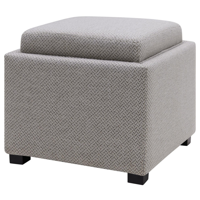 Caniff Upholstered Ottoman, Fabric Cardiff Gray