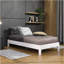 Lit plateforme simple - blanc