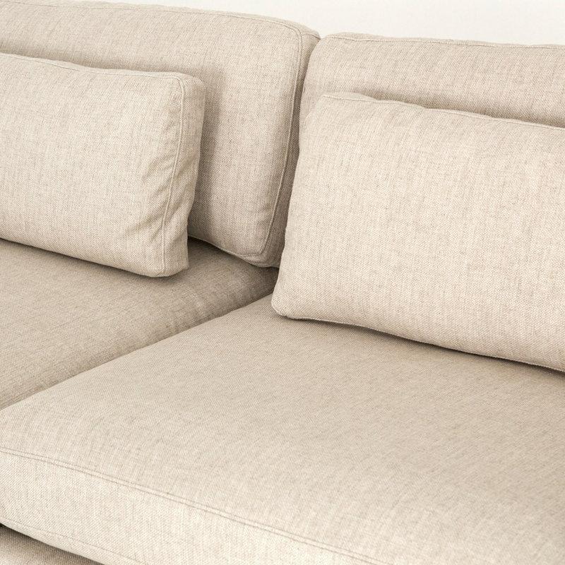 Marselle 131'' Wide Left Hand Facing Corner Sectional with Ottoman