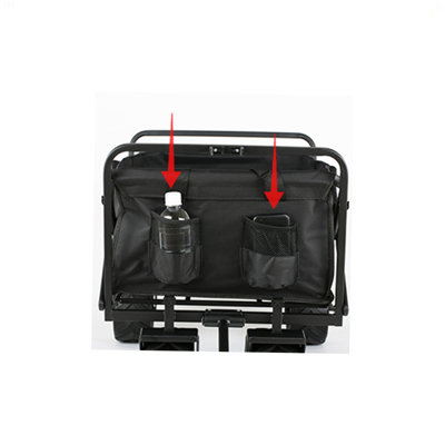 Chariot pliable robuste d'une capacité de 350 lb, chariots de camping pliants d'extérieur, chariot utilitaire portatif d'épicerie, chariots à roulettes réglables, chariot de sport tout terrain avec de grandes roues par Boahaus