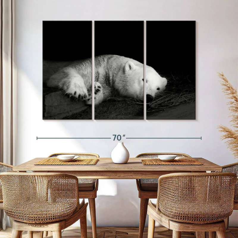 Sleepy Polar Bear, 42" H x 65" W