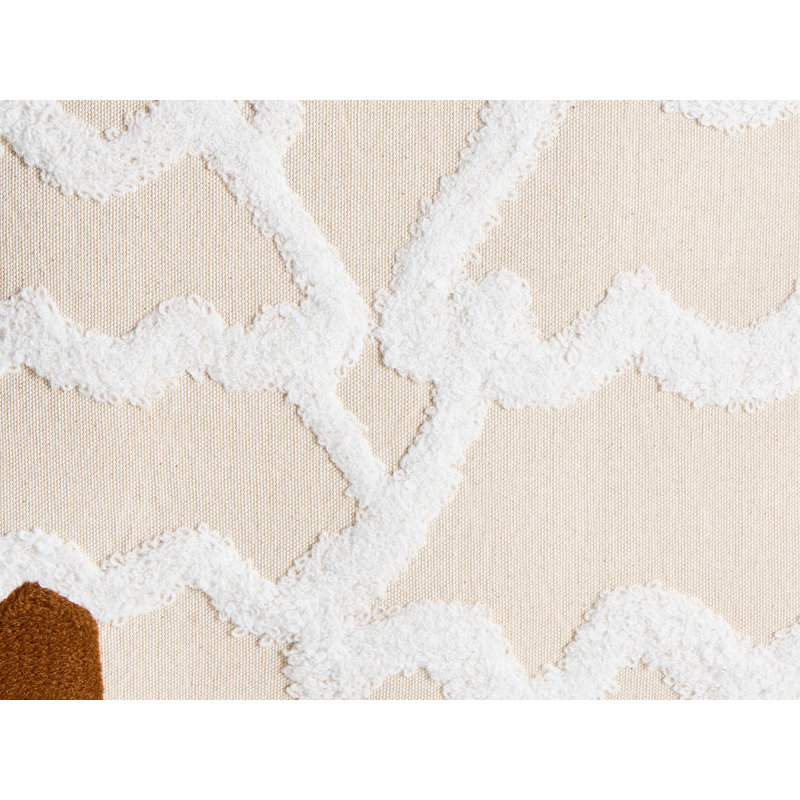 Beige, White Cushion