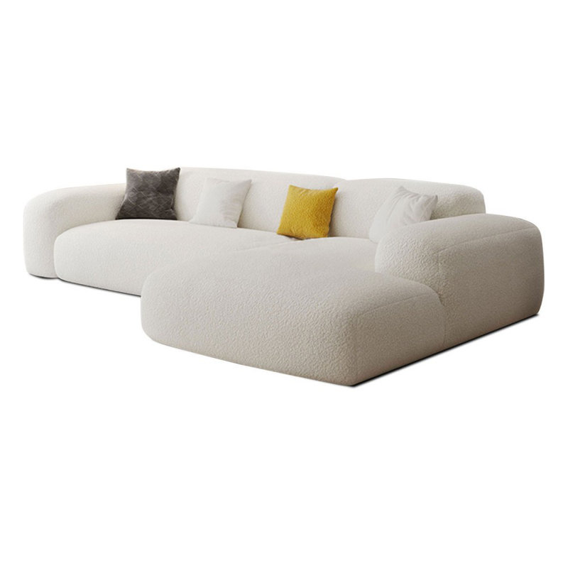 Canapé modulaire 2 pièces rembourré, H 28,35 po x l 110,24 po x P 62,99 po, Orienté à droite