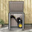 VidaXL 101.5cm W 300L Steel Lockable Cabinet Deck Box in Black