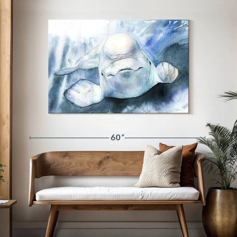 Brampt Beluga Whale, 32" H x 48" W