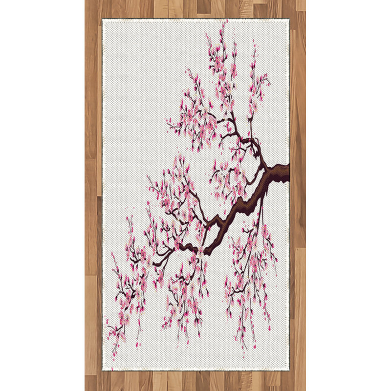 Japanese High Density Long Fiber Poly Threads Decorative Area Rug Carpet, Rectangle 2'7" x 5'