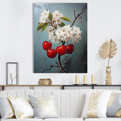 «Chuckling Cherry Charm II - Fruit», art mural salon_105730