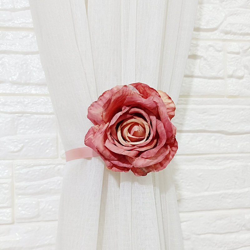 Embrasse de rideau rose Florije, Rouge