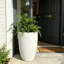 Grand pot de fleurs d'intérieur conique blanc l 11,80 po x H 18 po-130593993-130593995