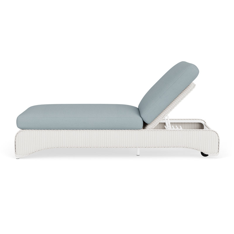 Loom Outdoor Chaise Lounge, White, Kadogo Lake