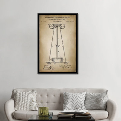 Impression sur toile, «Tesla Apparatus for Transmission Energy Energy»