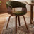 Modern Upholstered Dining Chairs, Black Faux Leather With Wooden Legs, Soft Padded Seat And Back, Scandinavian Kitchen And Dining Room Side Chairs​​-864837332-864750633