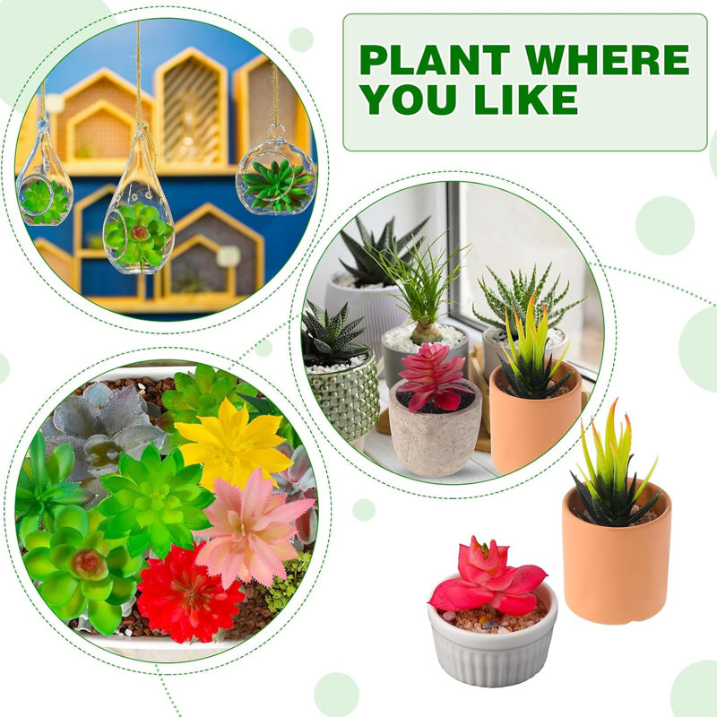 38-piece Cute Christmas Mini Artificial Succulent Plants