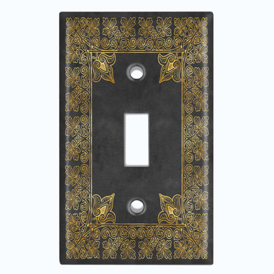 Patterned 1 - Gang Toggle Light Switch Standard Wall Plate