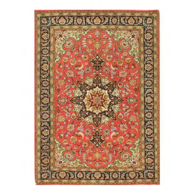 Tabriz Oriental Area Rug in Pink