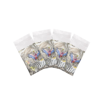 Serviettes de table en satin de coton Arcadia Zebra
