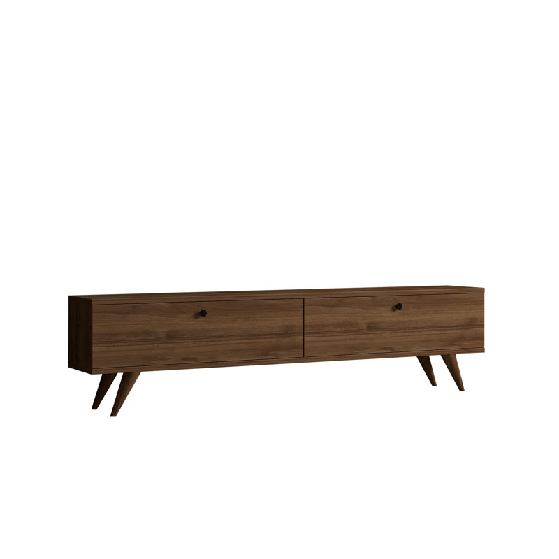 Keikei Unfinished TV Stand for TVs up to 60", Brown 