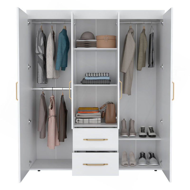 Armoire Elma, chambre à coucher, blanc