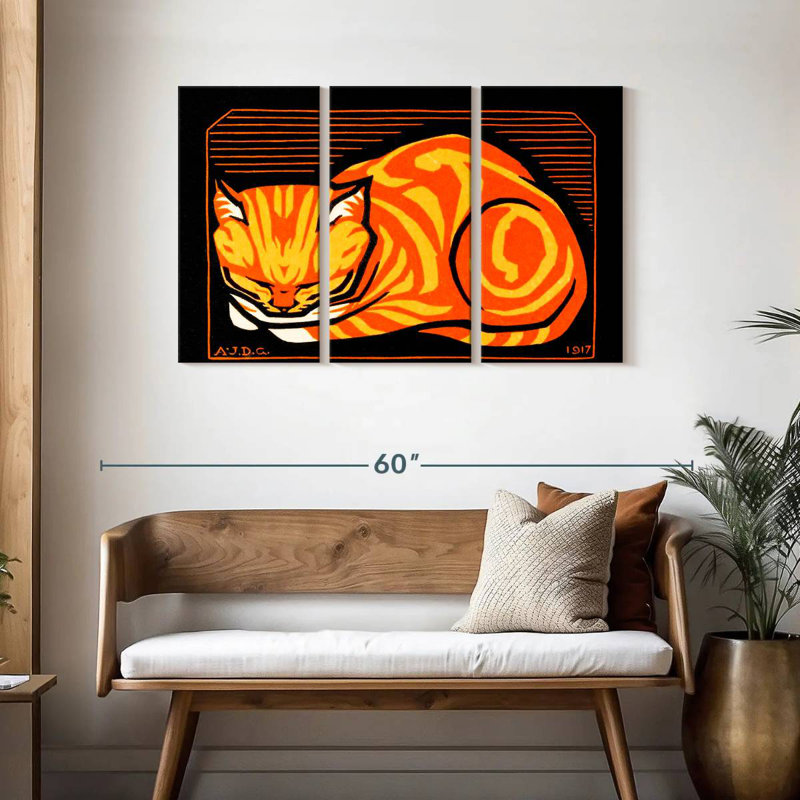 Brampt December Cat, 28" H x 45" W