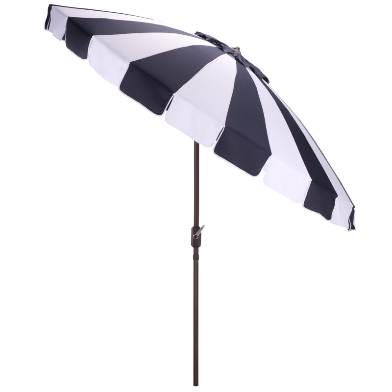 251.99cm Market Parasol, Navy Striped