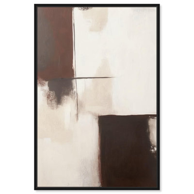 Art géométrique bohème bourgogne et beige par Art Remedy