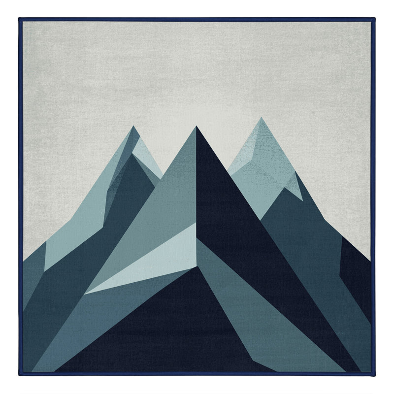 Tapis gris doux et moelleux à motif géométrique Olivet, 8 pieds carrés