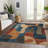 Machine Washable Indoor/Outdoor Xhevrie Navy Rug-1937107519