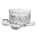 Dublin Crystal Salad Bowl & Salad Server Set