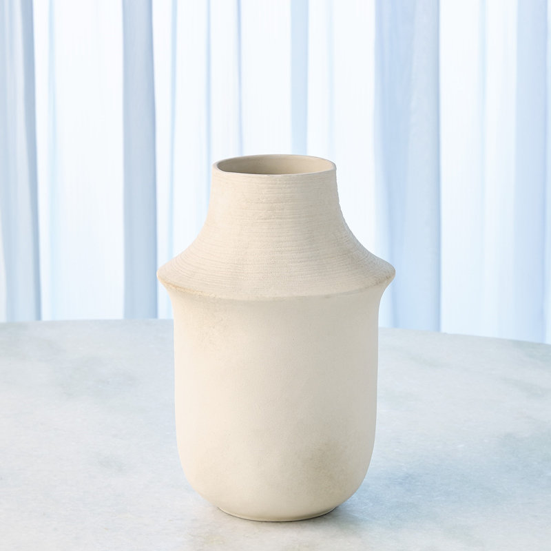 Vase Fladis - Marbre crème mat - Court