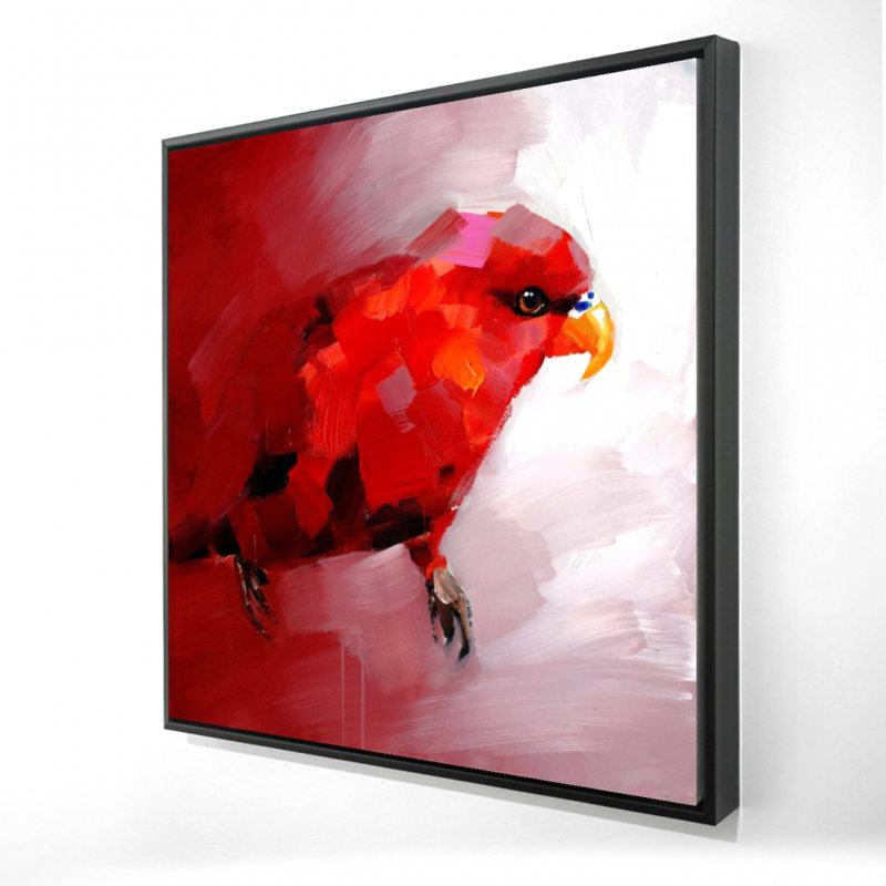 "Perroquet rouge abstrait"
