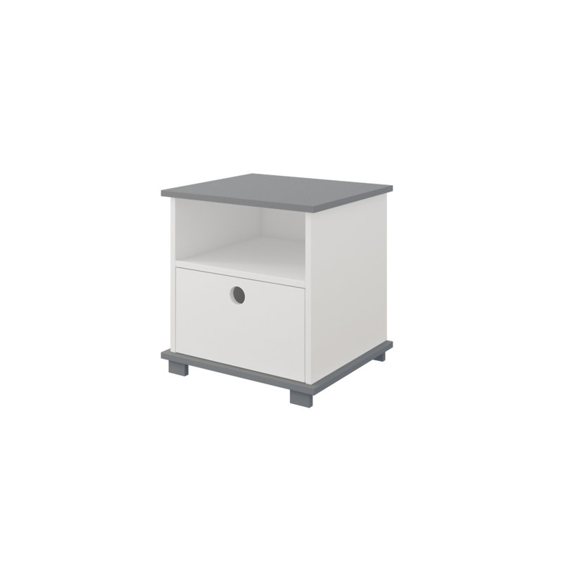 Dora 1 Drawer Nightstand, Grey